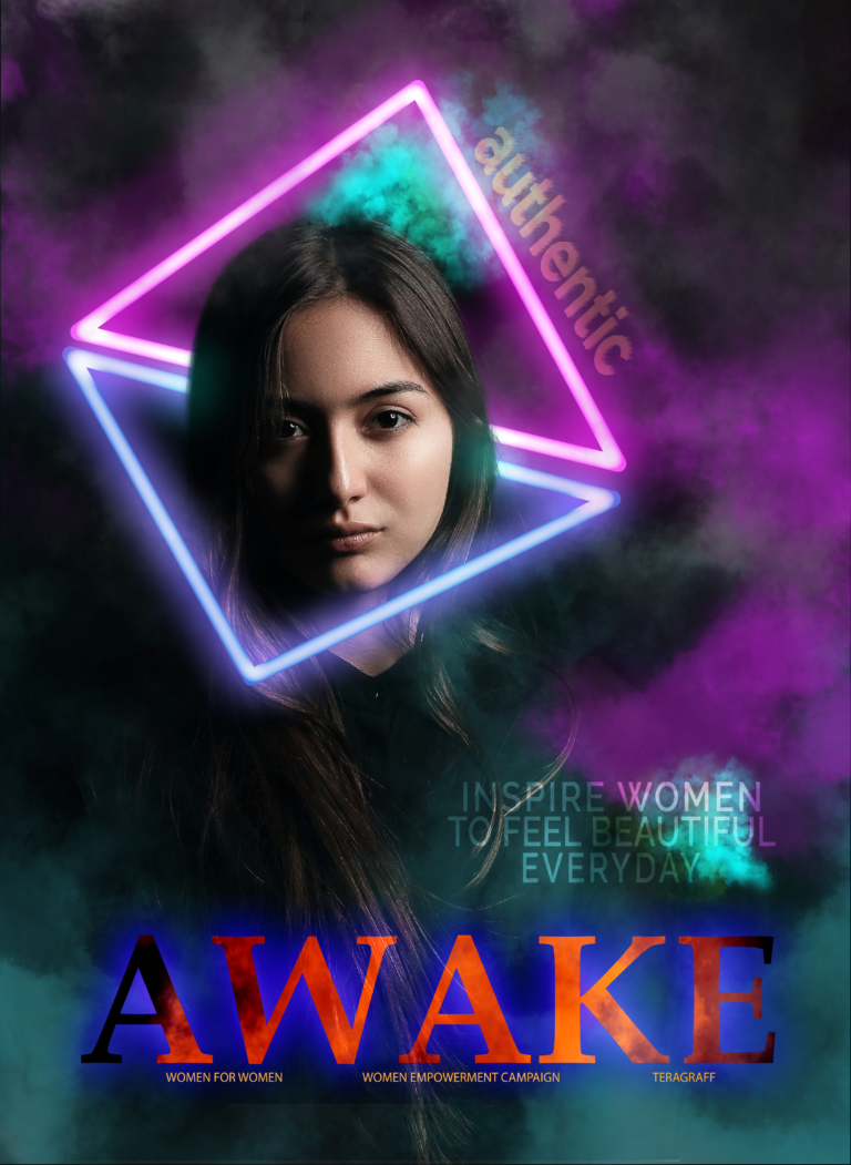 Poster for the public campaign ‘AWAKEN WOMAN WITHIN’.